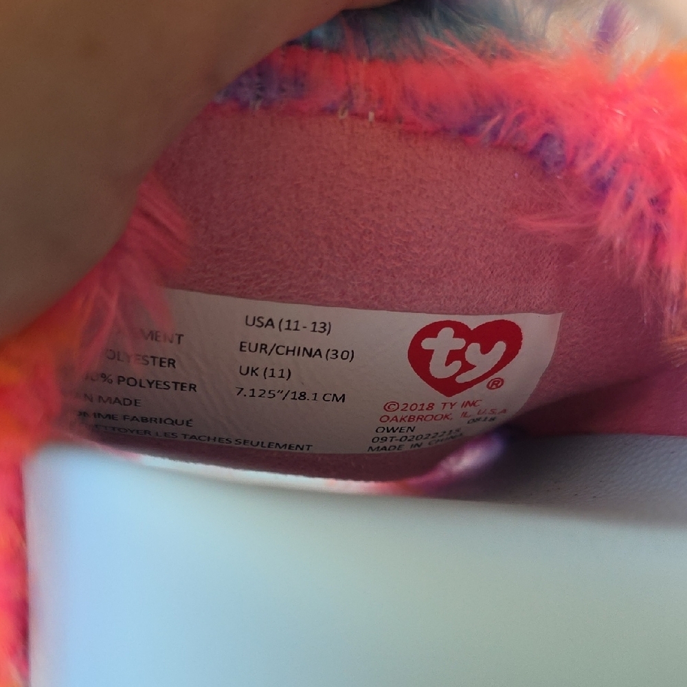 Ty Multicolor Owl Kids Slippers - Picture 3 of 3